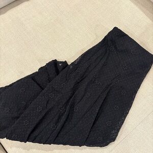 Universal Thread Black Floral Lace Midi Skirt